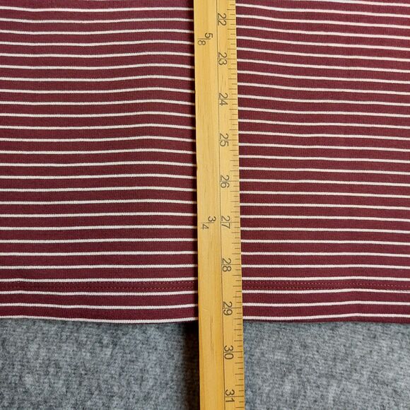 Duluth Trading CO Women's Med Ponte Pro Tunic Top Purple Striped With Pockets - Picture 6 of 7